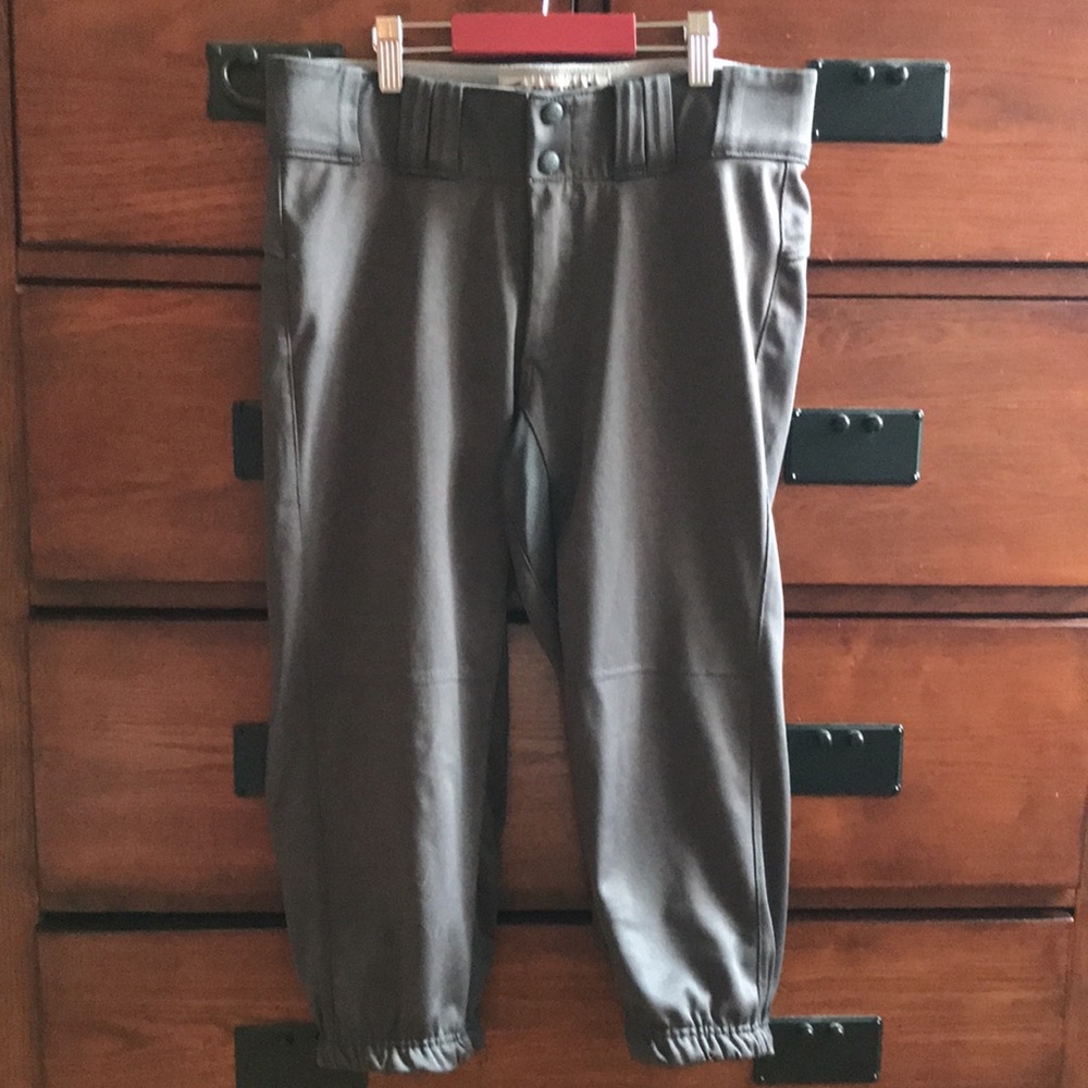 Men's Dark Gray Easton Cropped Baseball Pant, Size Large